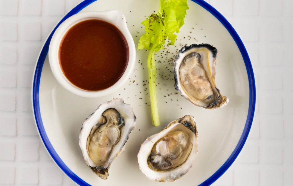 Oysters with Gin Bloody Mary Dressing Great Australian Seafood
